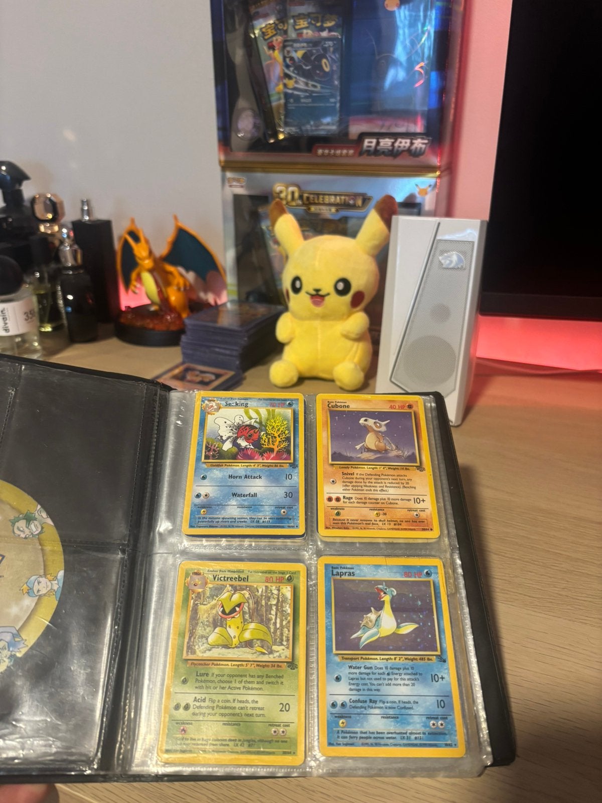 Oude Pokémon Kaarten binder - ❗️LEES BESCHRIJVING❗️, Ophalen of Verzenden, Meerdere kaarten, Foil