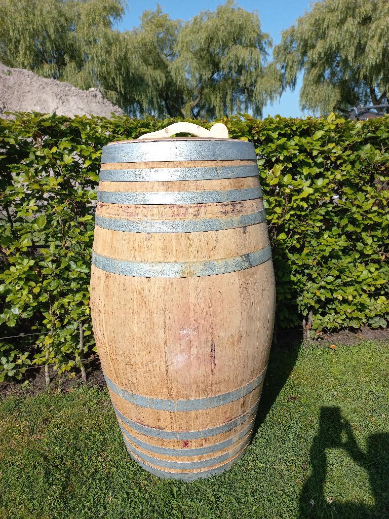 Regenton Sigaarmodel Eikenhouten Wijnvat inhoud 275 liter, 150 liter of meer, Ophalen, Nieuw, Hout