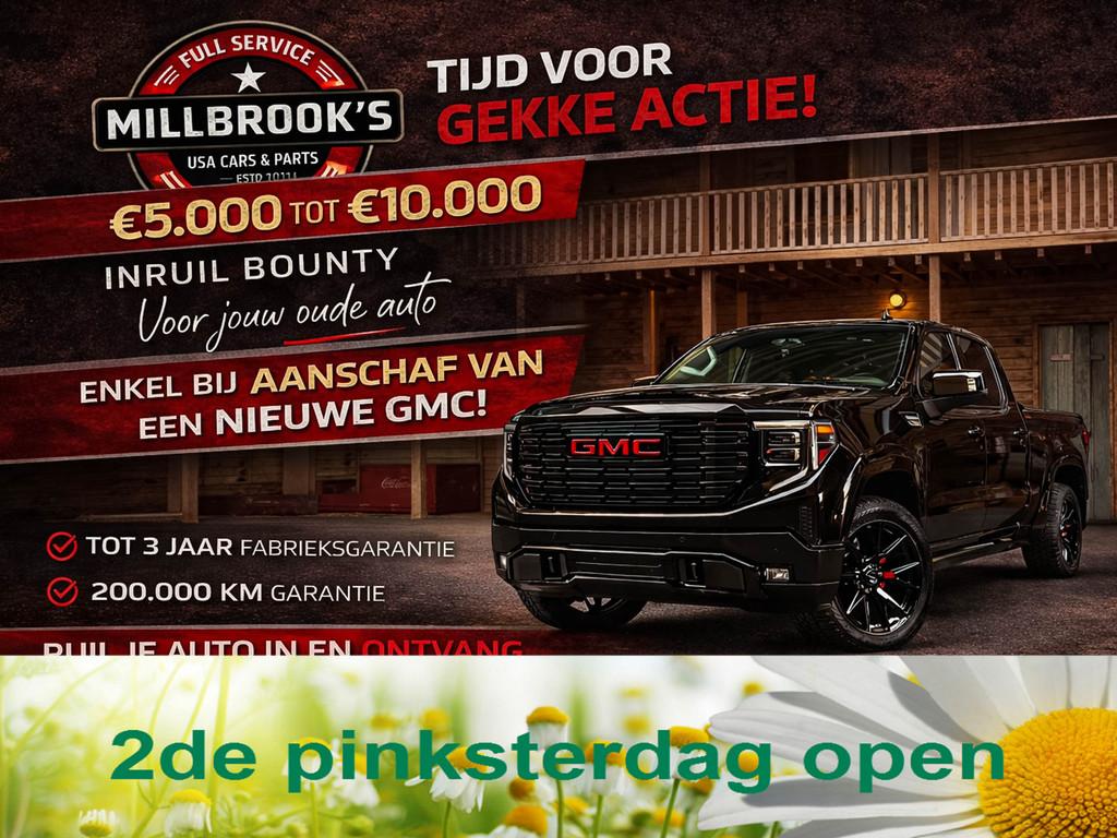 GMC Sierra Denali 6.2L V8 LPG | Widebody | Black edition | 4, Auto's, Automatische klimaatregeling, 426 pk, Zwart, Bedrijf