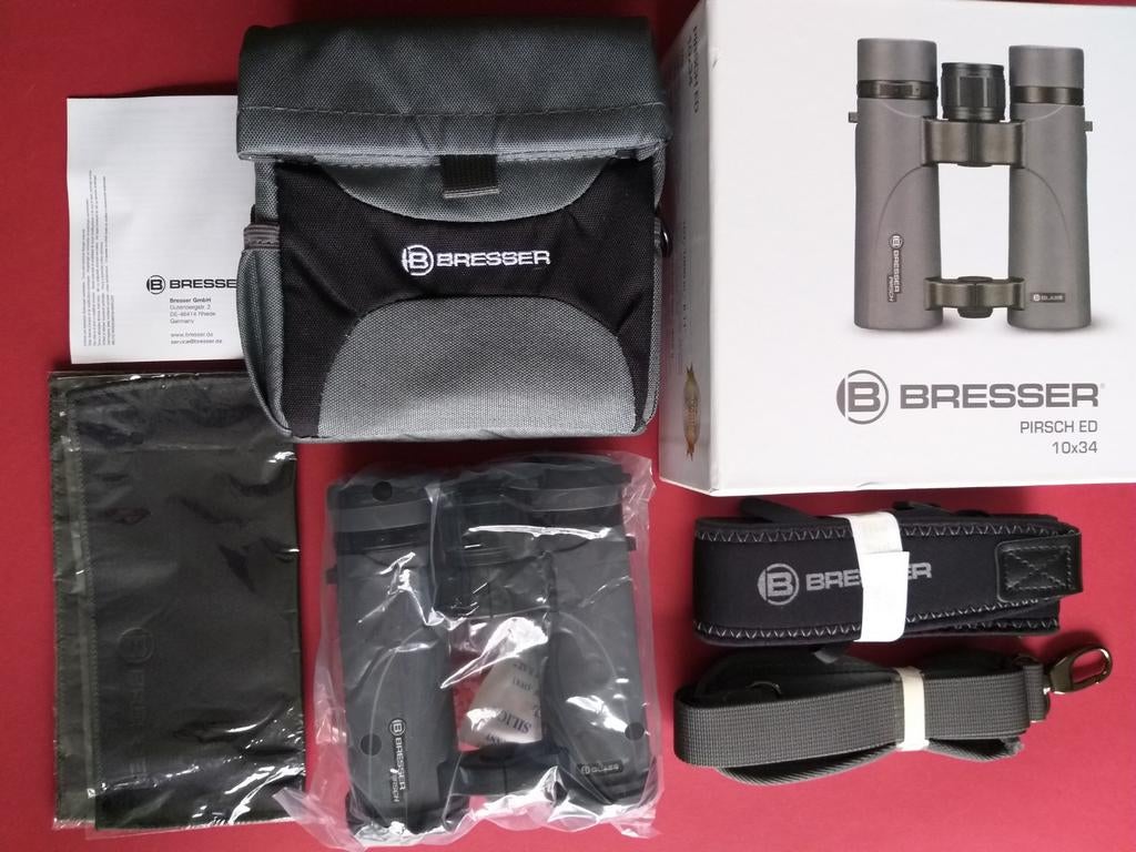 Bresser Pirsch ED 10x34 HD/Fog-Waterproof/NIEUW, Dakkant (recht), Nieuw, Ophalen of Verzenden, 8 tot 12x