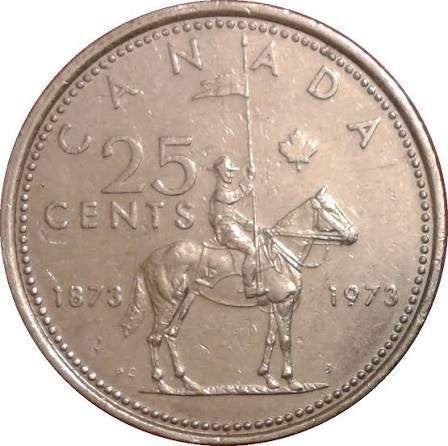 Canada - 25 cent 1973 - circulated!, Verzenden, Noord-Amerika, Losse munt