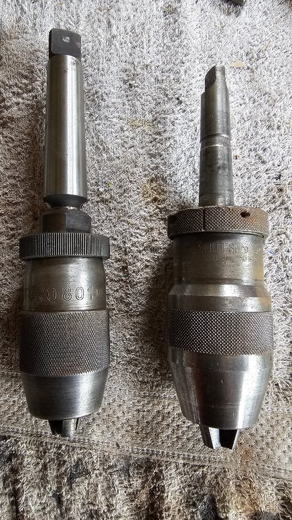 2x boorkop morse conus 1 en 2, Ophalen of Verzenden, Zo goed als nieuw, Kolomboormachine