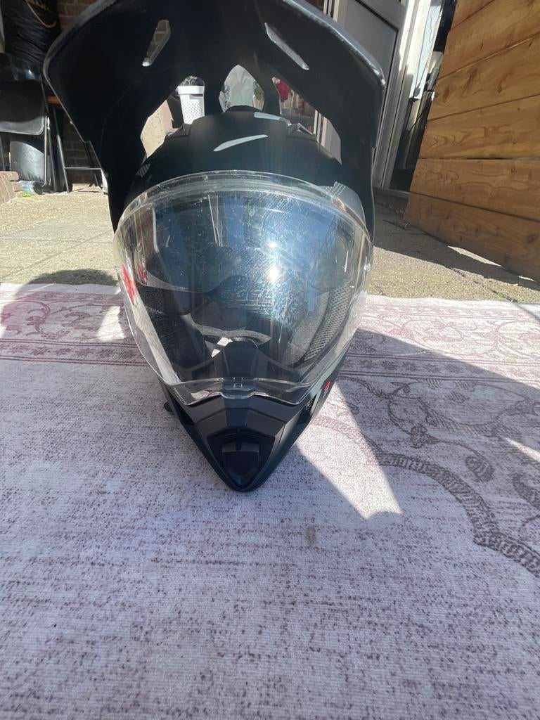 Shot Race Gear Crosshelm - Zwart/Rood, M, Tweedehands, Ophalen, Overige merken