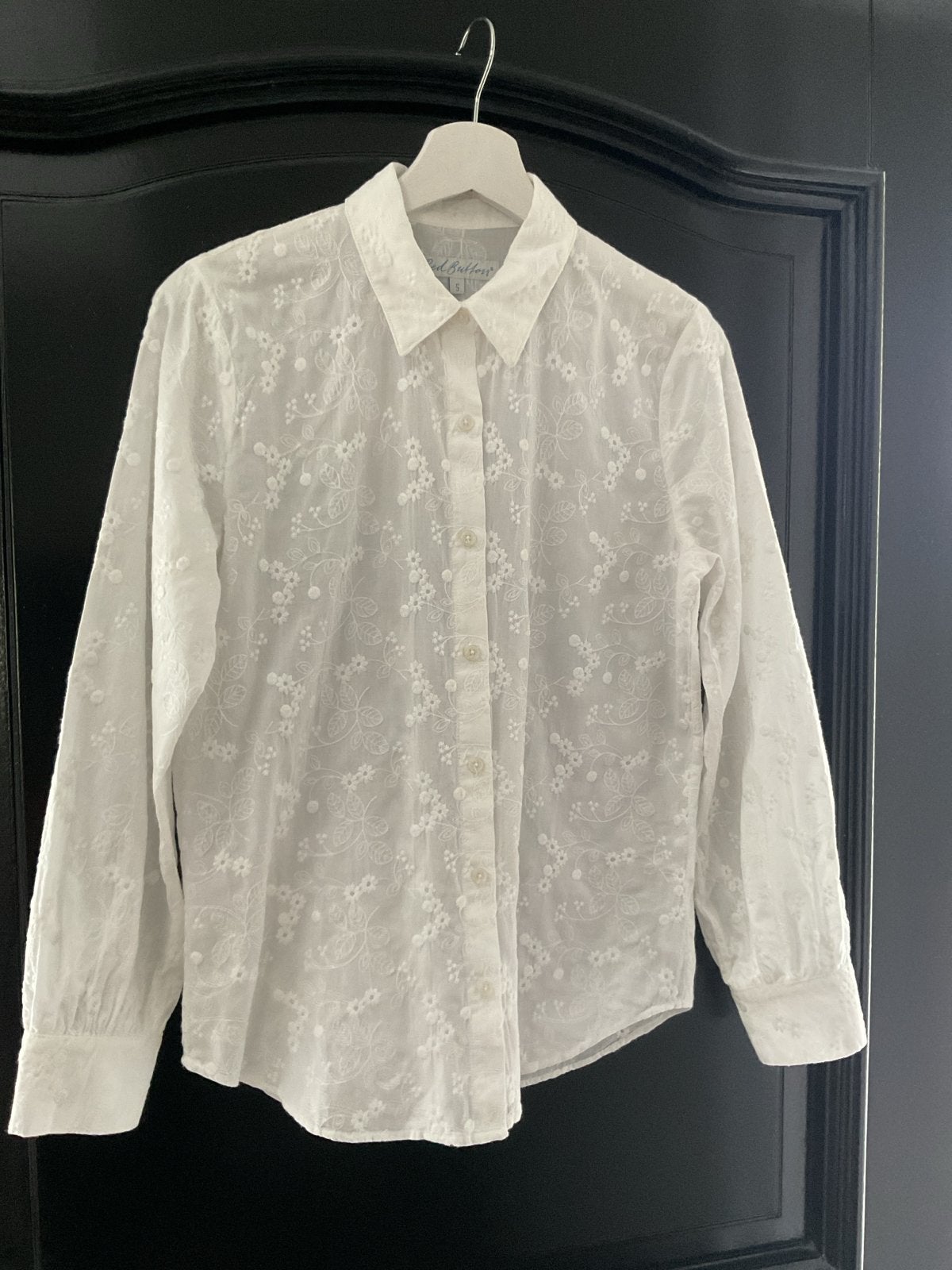 Red button witte  blouse met borduursels maat S, Kleding | Dames, Ophalen of Verzenden, Zo goed als nieuw, Maat 38/40 (M), Wit