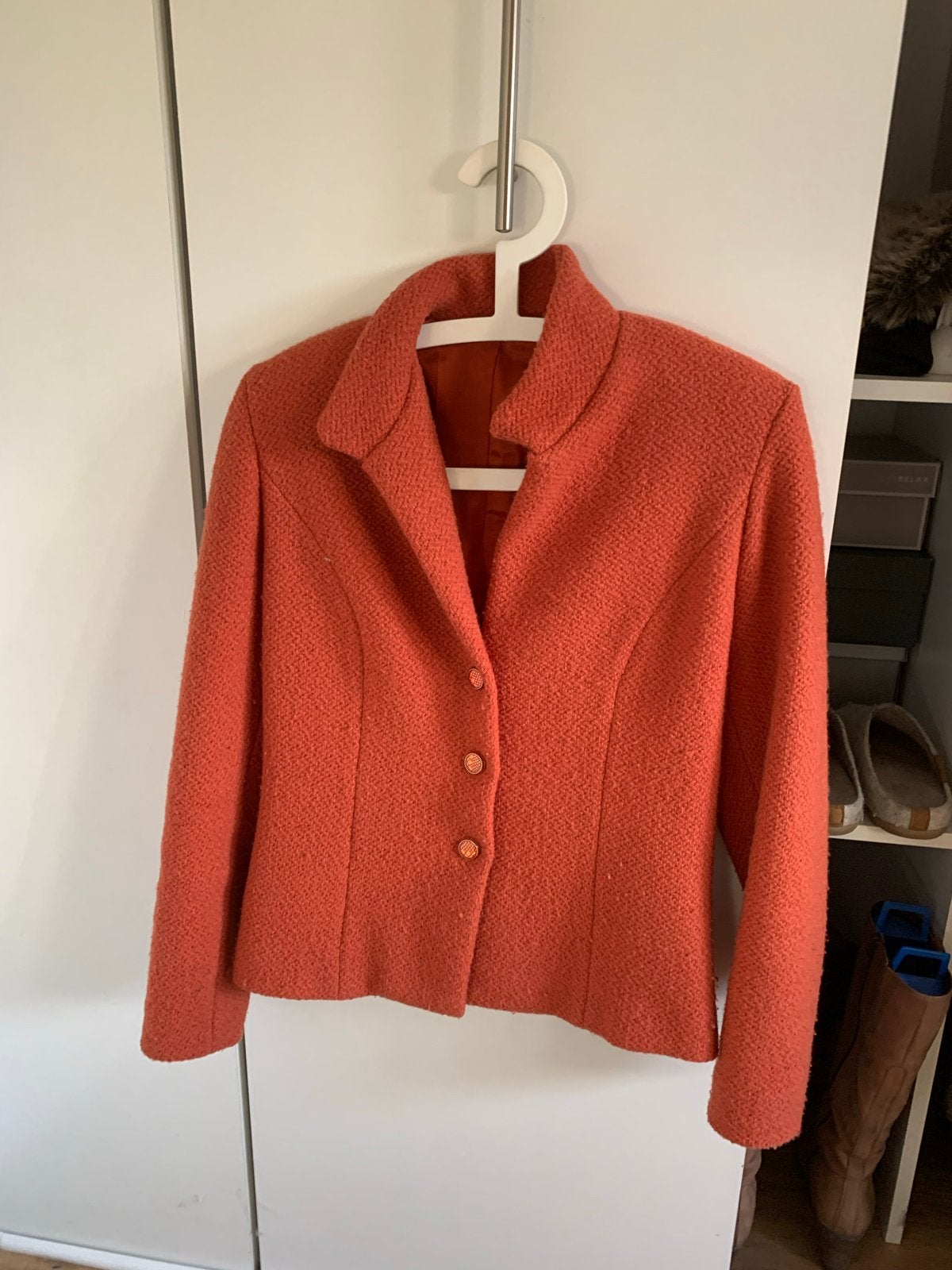 Oranje getailleerd jasje - Maat M, Ophalen of Verzenden, Zo goed als nieuw, Maat 36 (S), Oranje