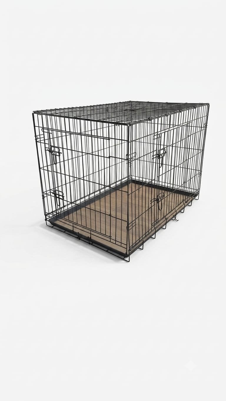 Zwarte draadkooi, Dieren en Toebehoren, Hondenhokken, Ophalen, 110 cm of meer