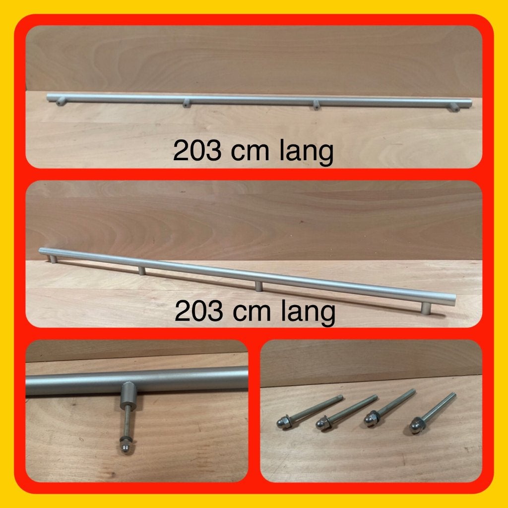 203. Hand Greep voor Buiten of Binnen Deur 203 cm lang, Doe-het-zelf en Verbouw, Ophalen, 120 cm of meer, Binnendeur, 200 tot 215 cm
