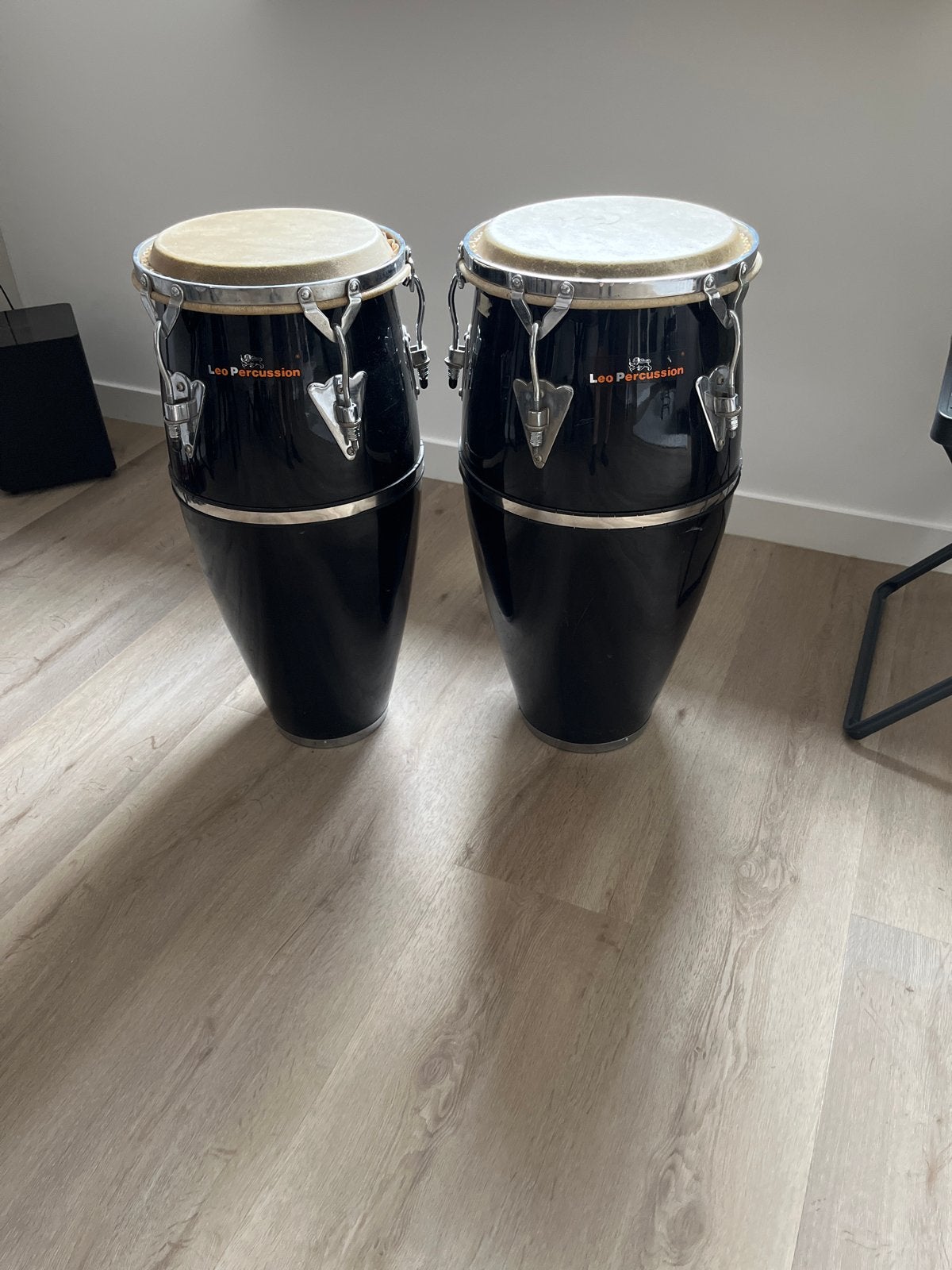 Leo Percussion Conga Set - Zwart, Muziek en Instrumenten, Ophalen, Zo goed als nieuw, Overige merken