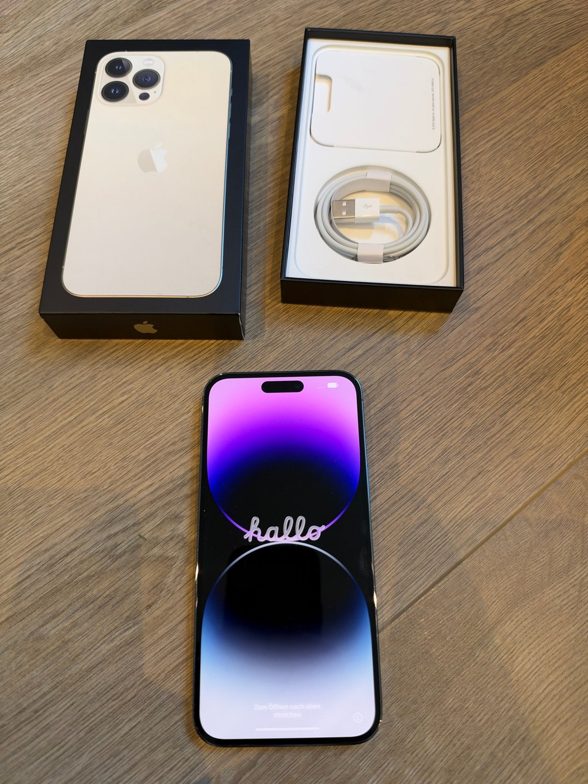 Apple iPhone 14 Pro Max 128GB Deep Purple, 128 GB, Paars, Ophalen of Verzenden, Zo goed als nieuw