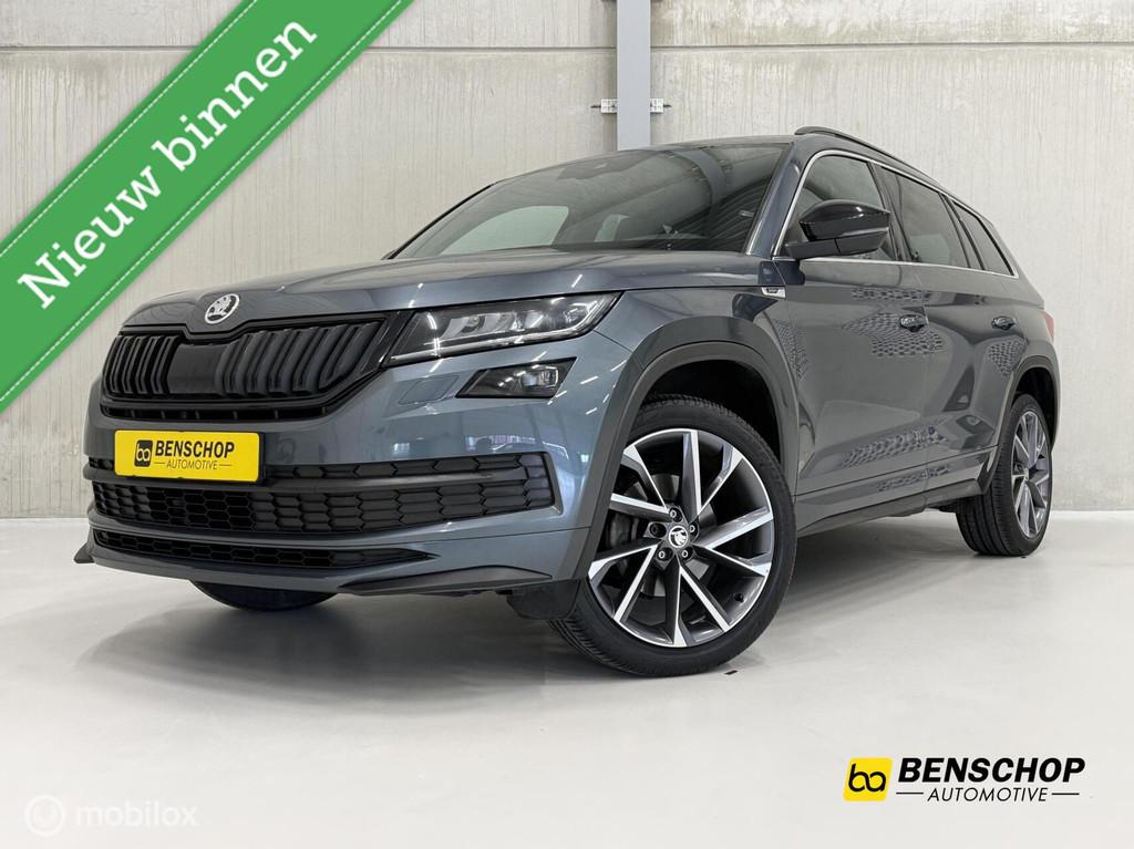Skoda Kodiaq 1.4 TSI 4x4 Sportline Navi Carplay Canton Camer, Auto's, Skoda, Automaat, Adaptive Cruise Control, Zwart, 4 cilinders
