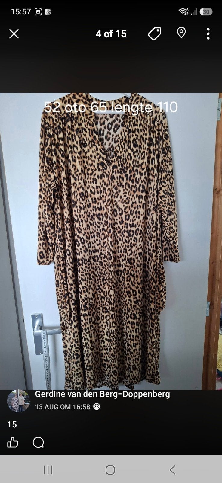 jurk mt 50 52, Kleding | Dames, Meerkleurig, Jurk, Ophalen of Verzenden, Zo goed als nieuw