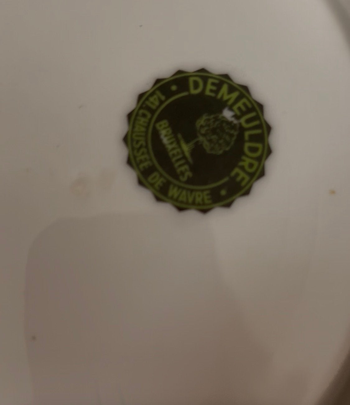 Antiek Belgisch servies met kreeftdecoratie – 12-delig, Ophalen of Verzenden