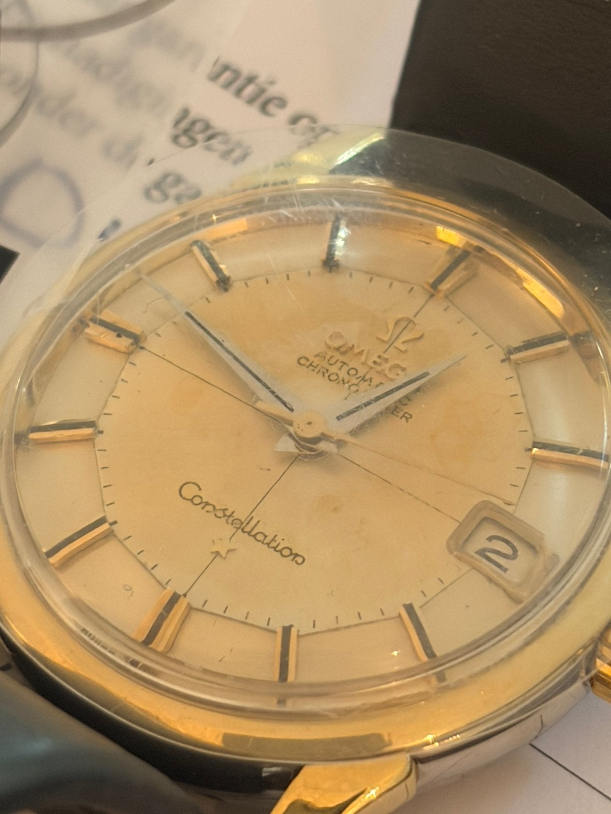 Omega Constellation Pie-Pan Calendar Chrono –1961 – serviced, Antiek en Kunst, Ophalen of Verzenden