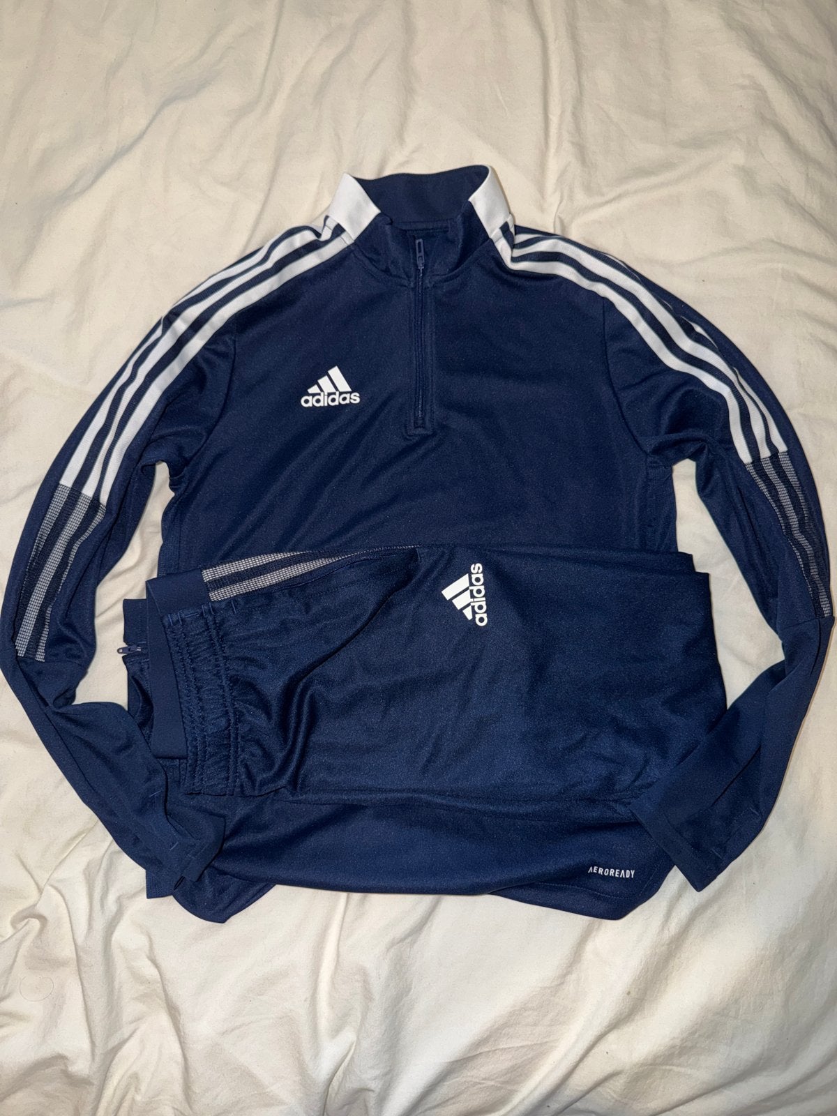 Adidas Primegreen Aeroready Trainingspak Tiener (13-14 jaar), Verzenden, Zo goed als nieuw, Blauw