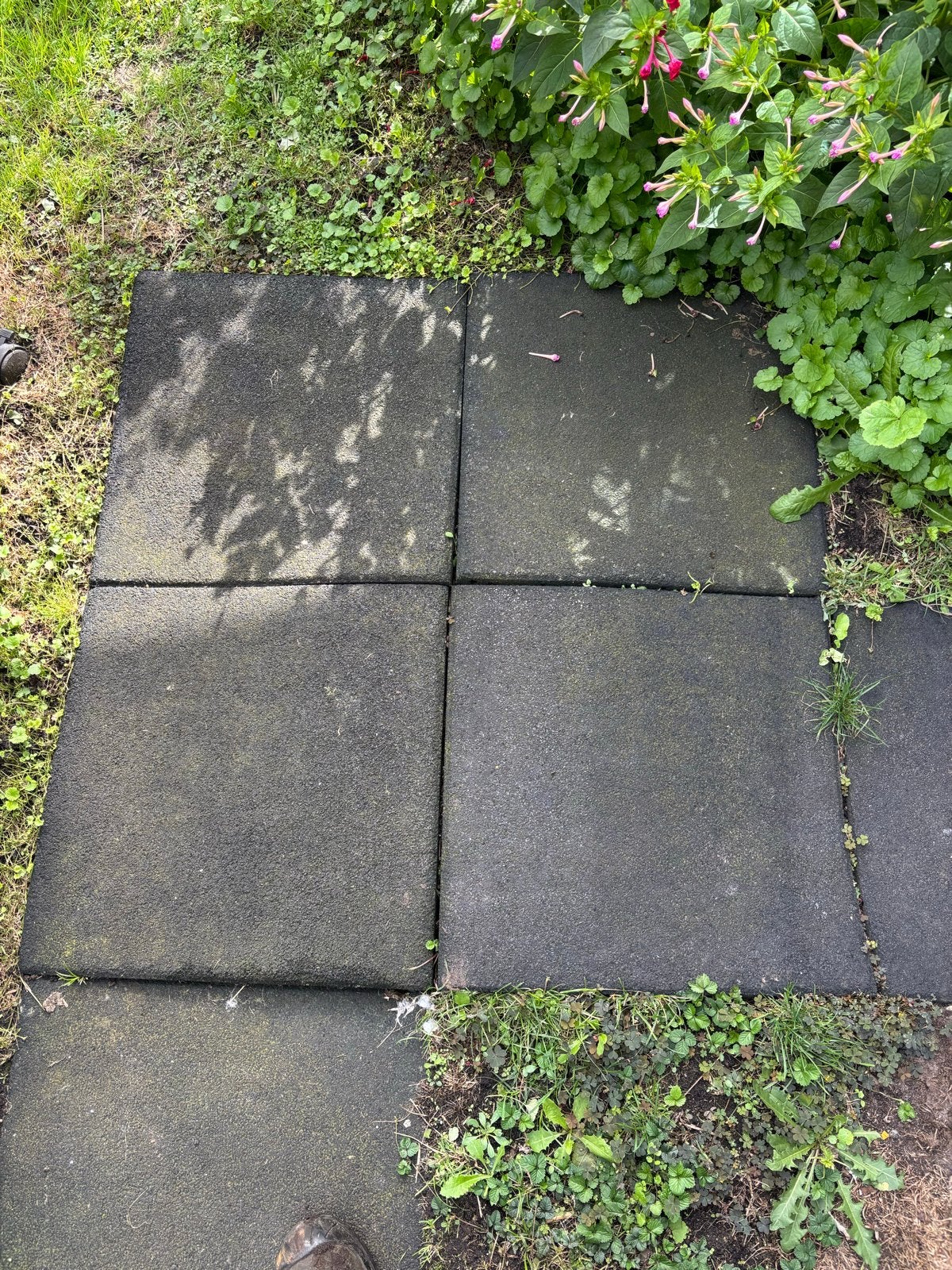 Rubberen tegels voor terras of speelplaats, Tuin en Terras, Ophalen, Gebruikt, Overige typen, Rubber