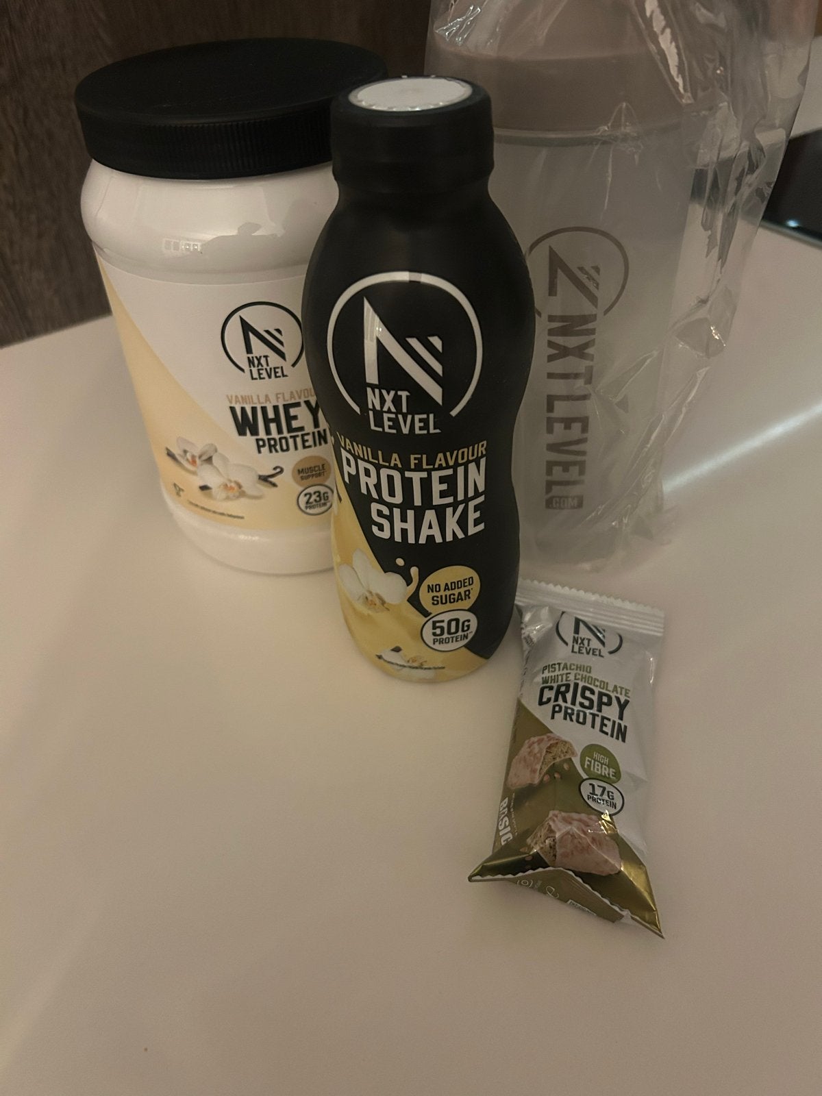 NXT Level Proteïne Pakket: Poeder, Shake & Reep, Ophalen of Verzenden, Nieuw, Poeder of Drank