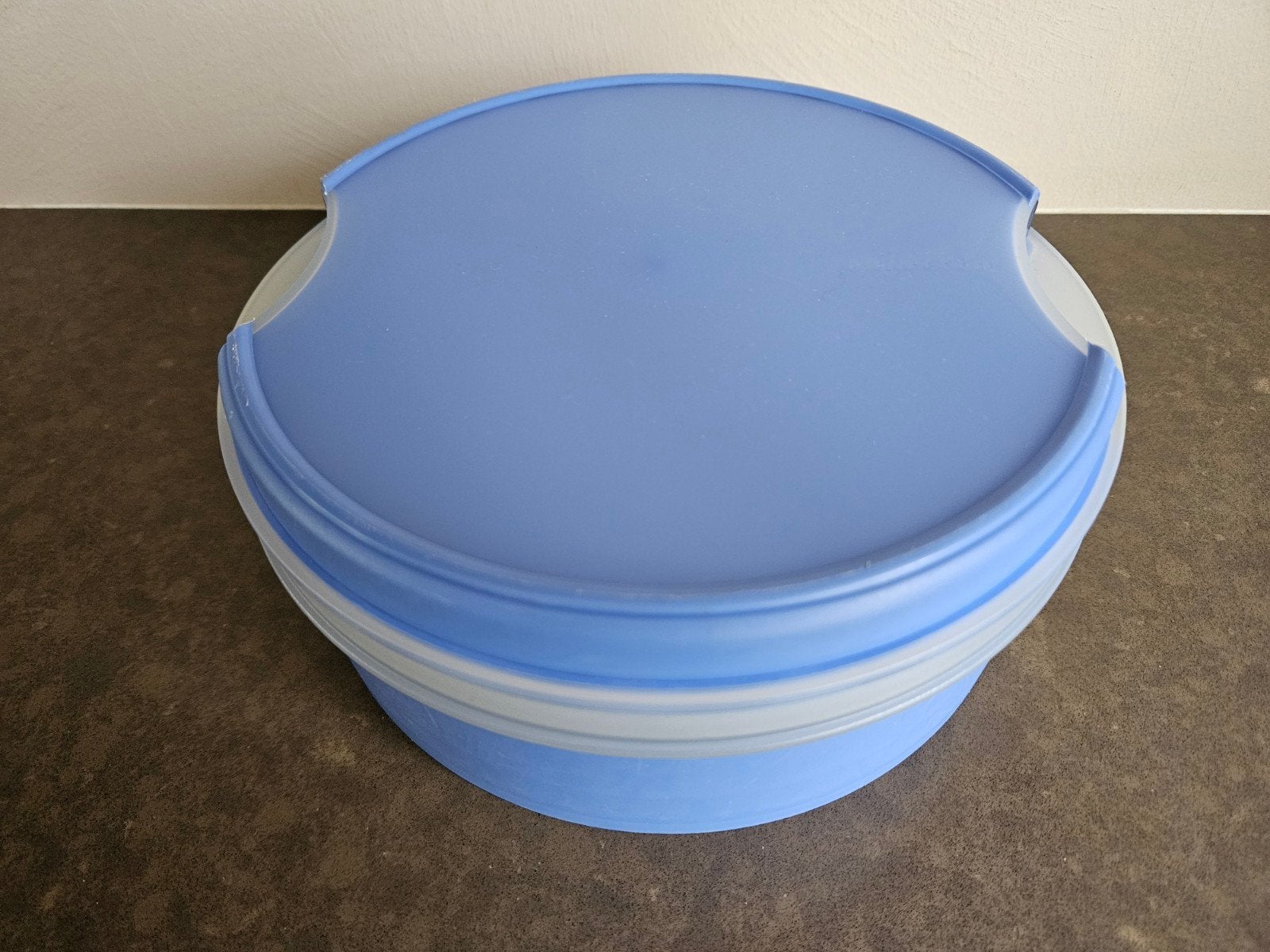 Tupperware koektrommel blauw + deksel, Ophalen, Blauw