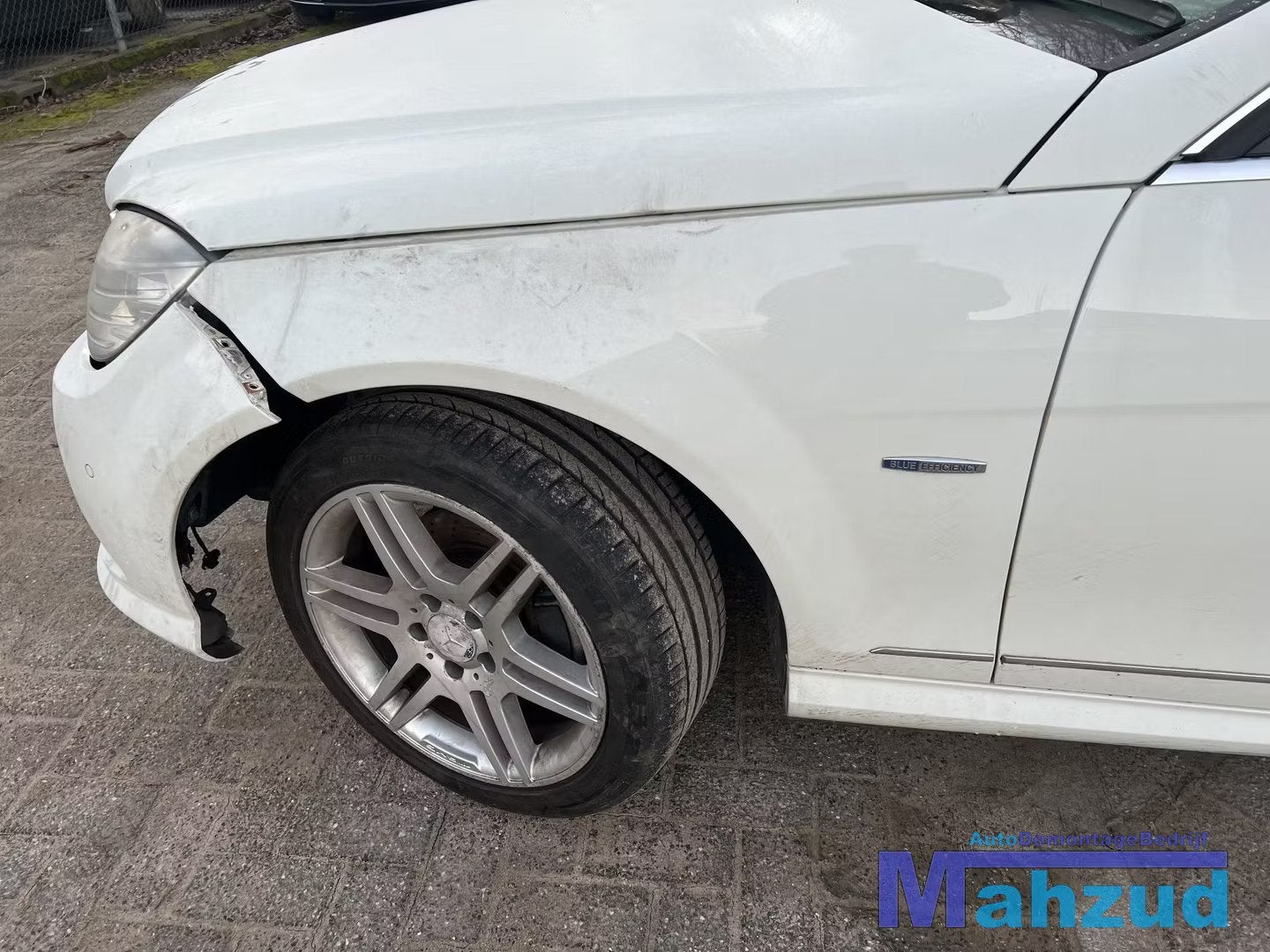 MERCEDES C KLASSE W204 WIT 650 links voorscherm 2007-2011, Gebruikt, Mercedes-Benz AG, Mercedes-Benz, Voor