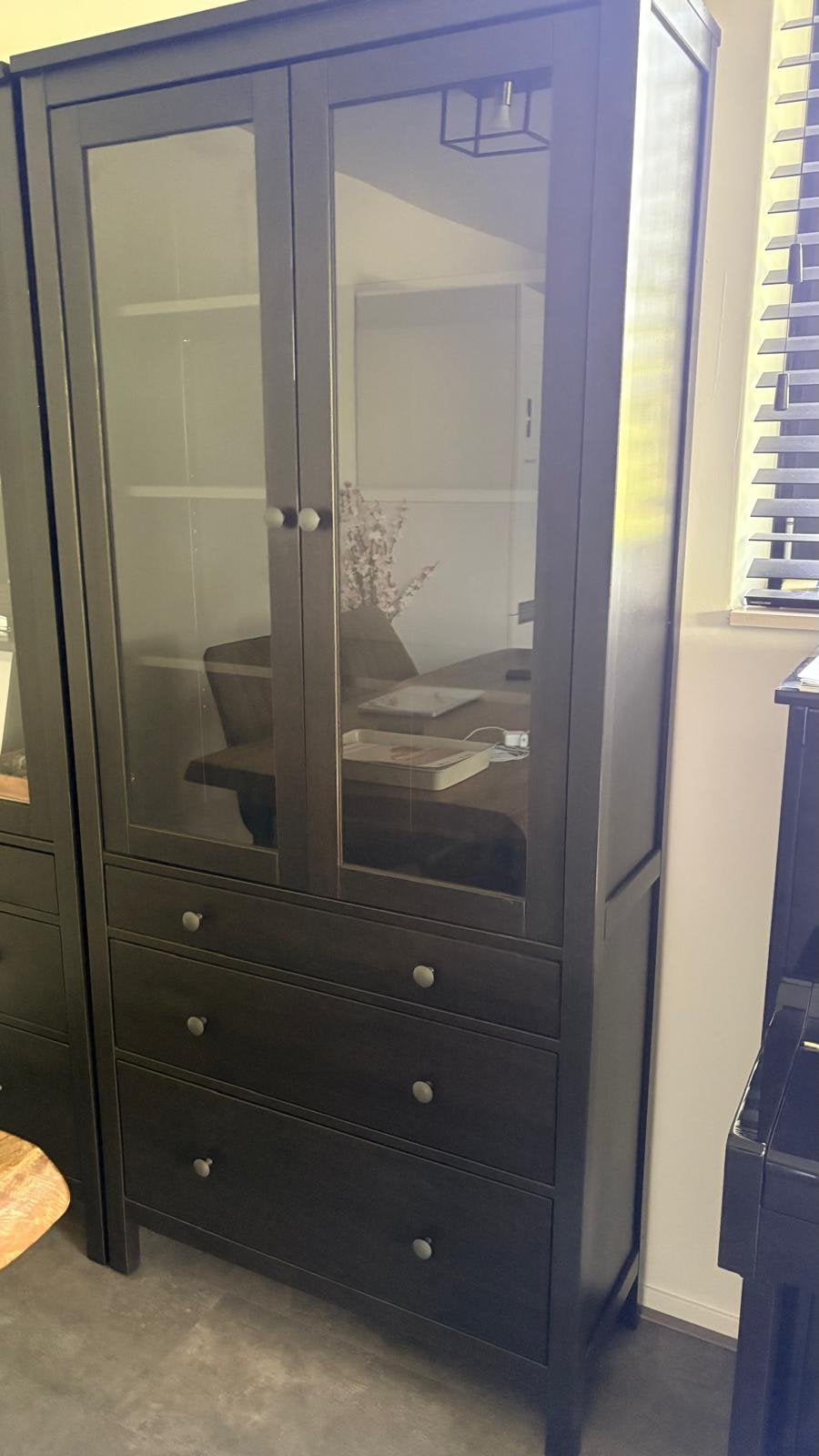 IKEA Hemnes kast zwartbruin, Ophalen, Met deur(en), 50 tot 100 cm, Zo goed als nieuw