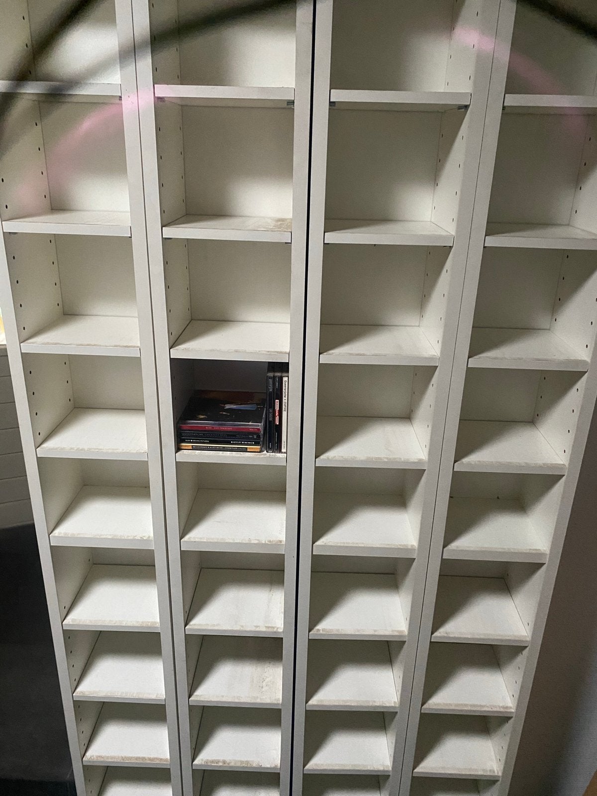 Witte CD/DVD-kasten Ikea - Set van 9, Huis en Inrichting, Ophalen, Gebruikt, 150 discs of meer, Hout