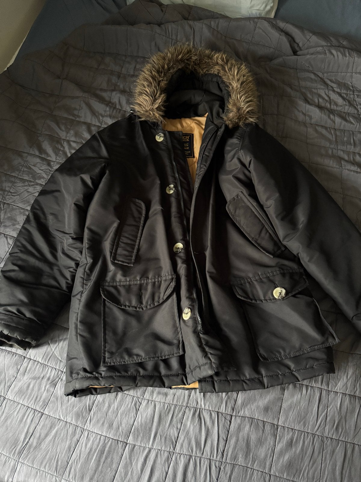 Woolrich Arctic Parka - Maat L - Rits defect, Ophalen of Verzenden, Gedragen, Maat 52/54 (L), Zwart