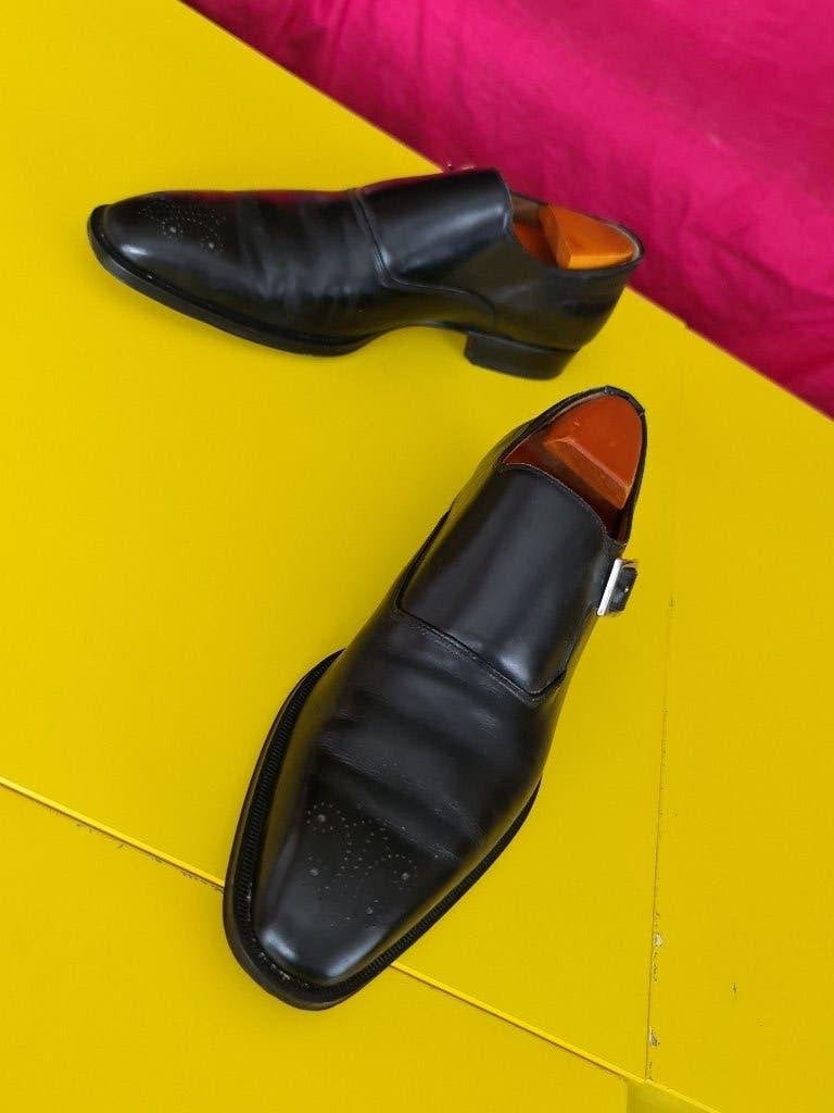 Magnanni gesp schoenen met Zwarte kleur maat 41/5, Zwart, Ophalen of Verzenden, Magnanni, Gespschoenen