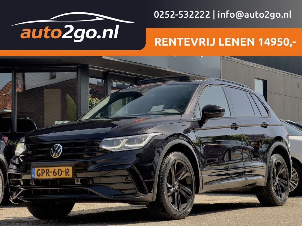Volkswagen Tiguan 1.4 TSI AUT6 EHYBRID 3X R-LINE + BLACK-EDI, Auto's, Volkswagen, 4 cilinders, Leder en Stof, Zwart, 1395 cc