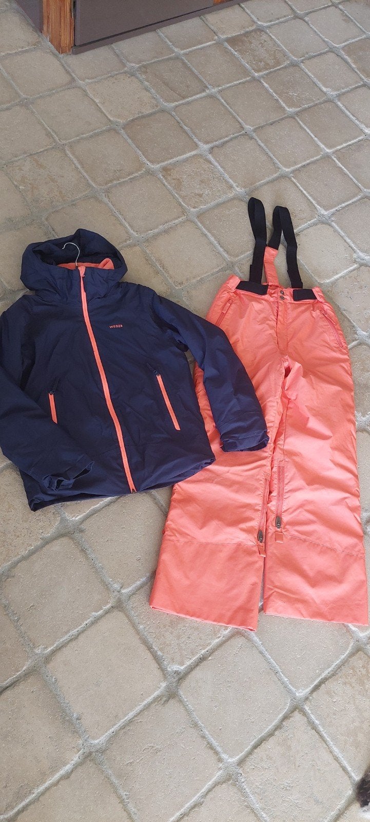 Stoer skipak (jas + skibroek) - Donkerblauw/Zalm neon, Ophalen of Verzenden, Wedze, Meisje