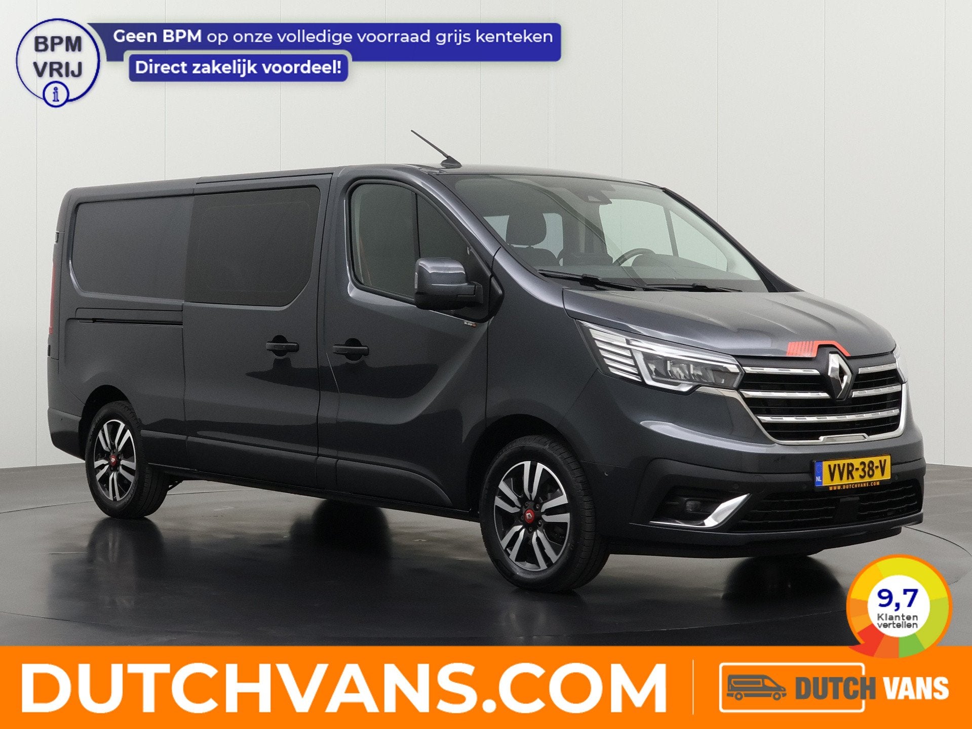 Renault Trafic EDC Automaat 170PK Lang Dubbele Cabine Exclus, Stof, Gebruikt, 4 cilinders, Renault