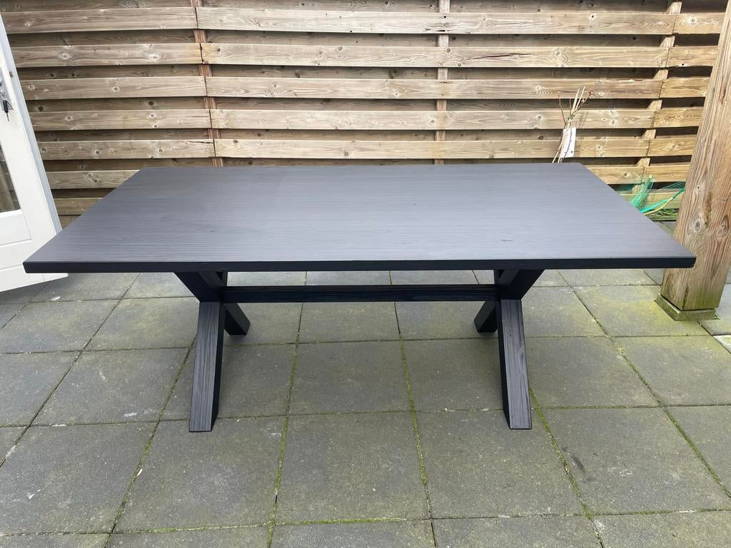 Eetkamertafel mat zwart, Huis en Inrichting, Tafels | Eettafels, Ophalen, Gebruikt, 50 tot 100 cm, 150 tot 200 cm