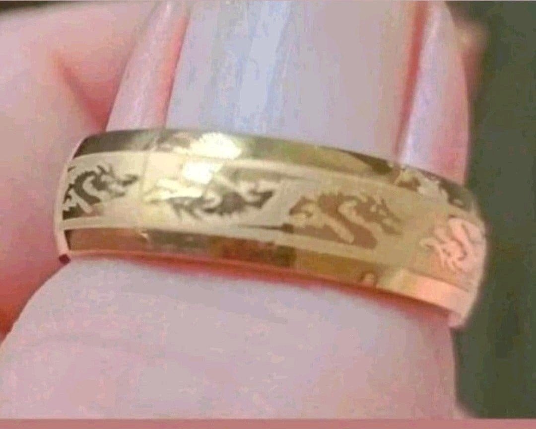 ring Draken maat 18, Verzenden, Nieuw, Goud