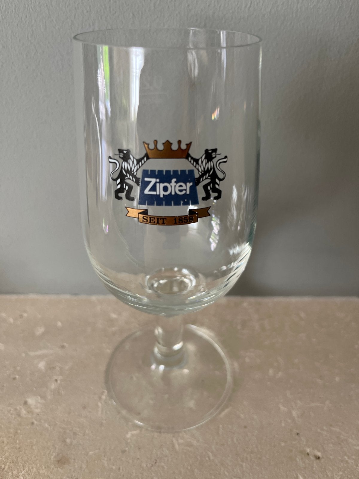Zipfer Bierglas - 0.2L - Vintage, Ophalen, Glas of Glazen, Vintage, Glas