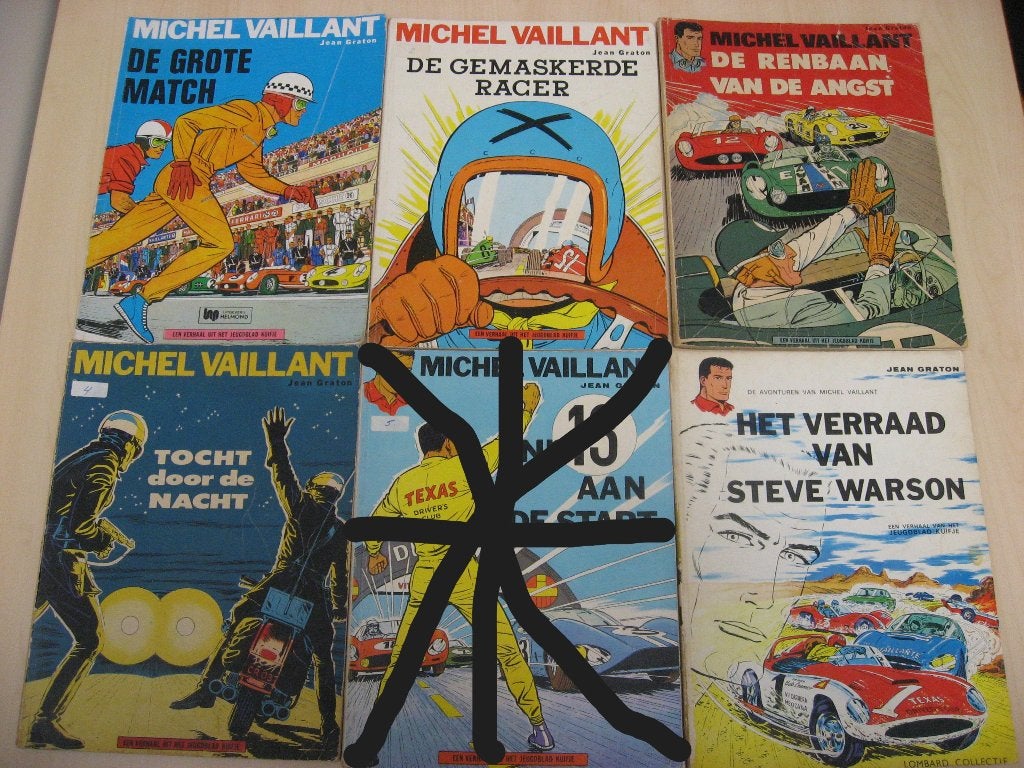 Serie Michel Vaillant 1 t/m 40 Minus Nr 5 en 7., Meerdere stripboeken, Ophalen of Verzenden, Gelezen