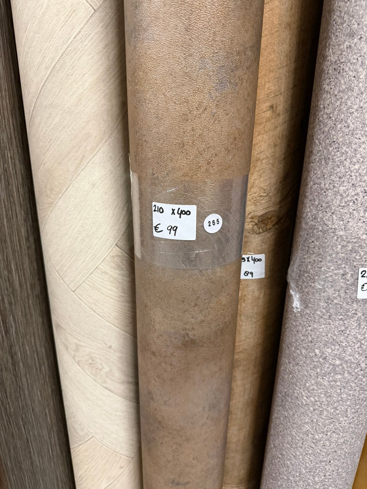 Koper Bruin Vinyl Restpartij | 2,10x4,00mtr (8,4m2), Ophalen, Bruin, Nieuw, Nvt