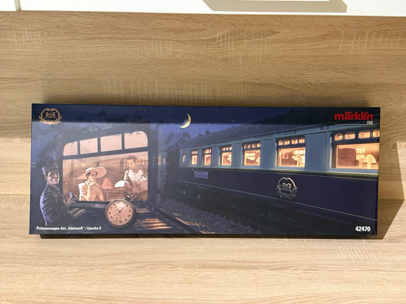 Marklin 42470 Pullman EDELWEISS wagonnenset, Wisselstroom, Verzenden, Wagon, Zo goed als nieuw