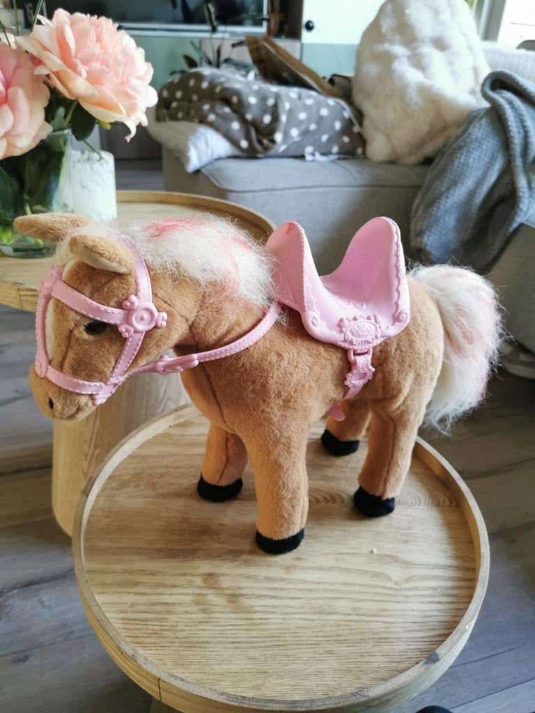 Baby Born paard met zadel met geluid, Ophalen of Verzenden, Zo goed als nieuw