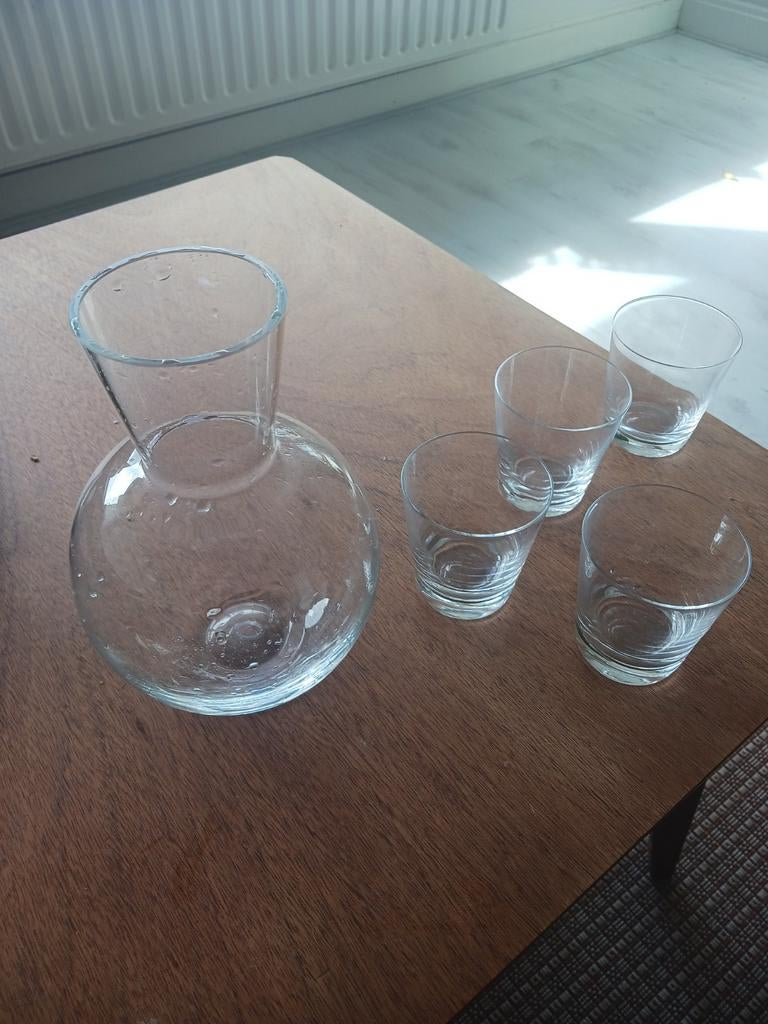 Willem Noyons water karaf met 4 glazen, Ophalen, Zo goed als nieuw, Overige typen