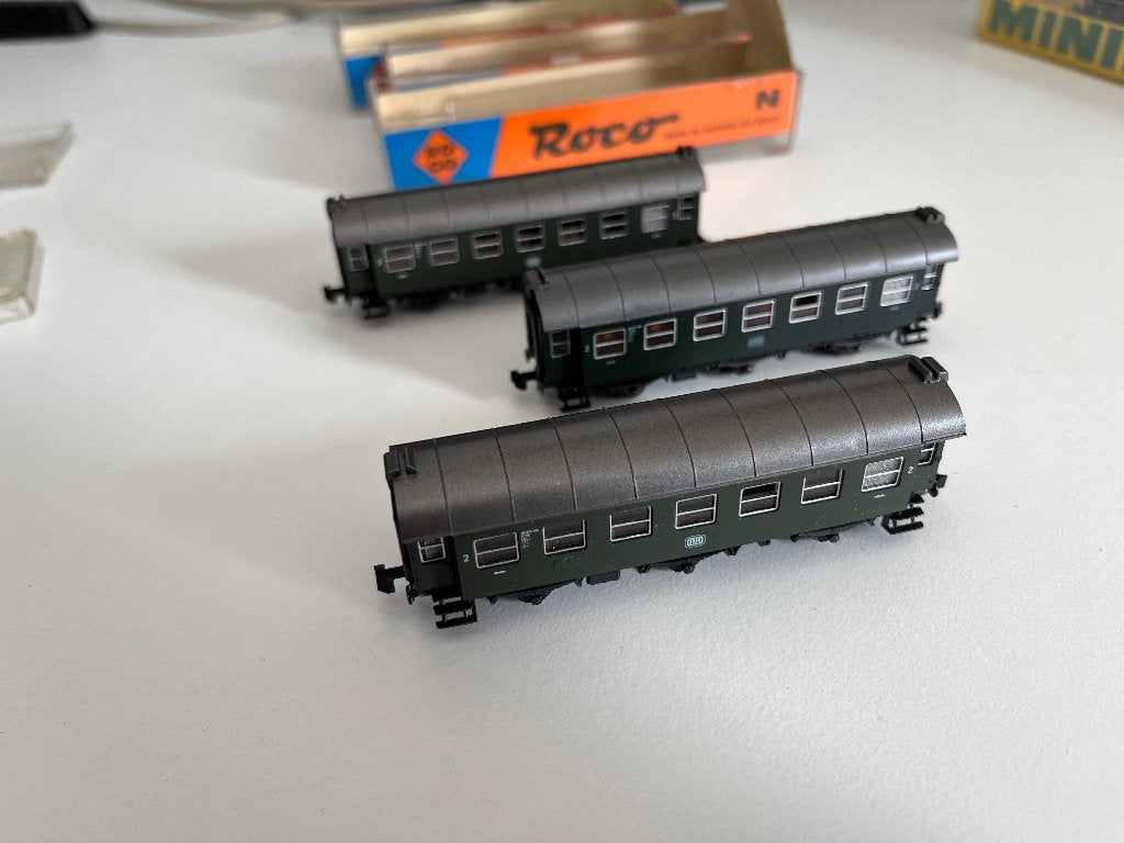 N spoor. 3 stuks DB rijtuigen van Roco. Z.g.a.n., Overige merken, Gelijkstroom of Wisselstroom, Wagon, Ophalen of Verzenden