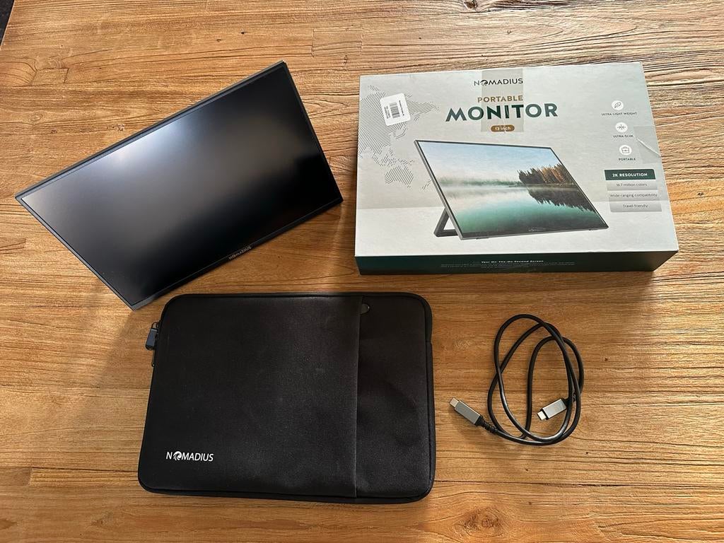 Nomadius portable monitor 13 inch - Zo goed als nieuw, Computers en Software, Monitoren, HDMI, Full HD, Ophalen of Verzenden, Zo goed als nieuw
