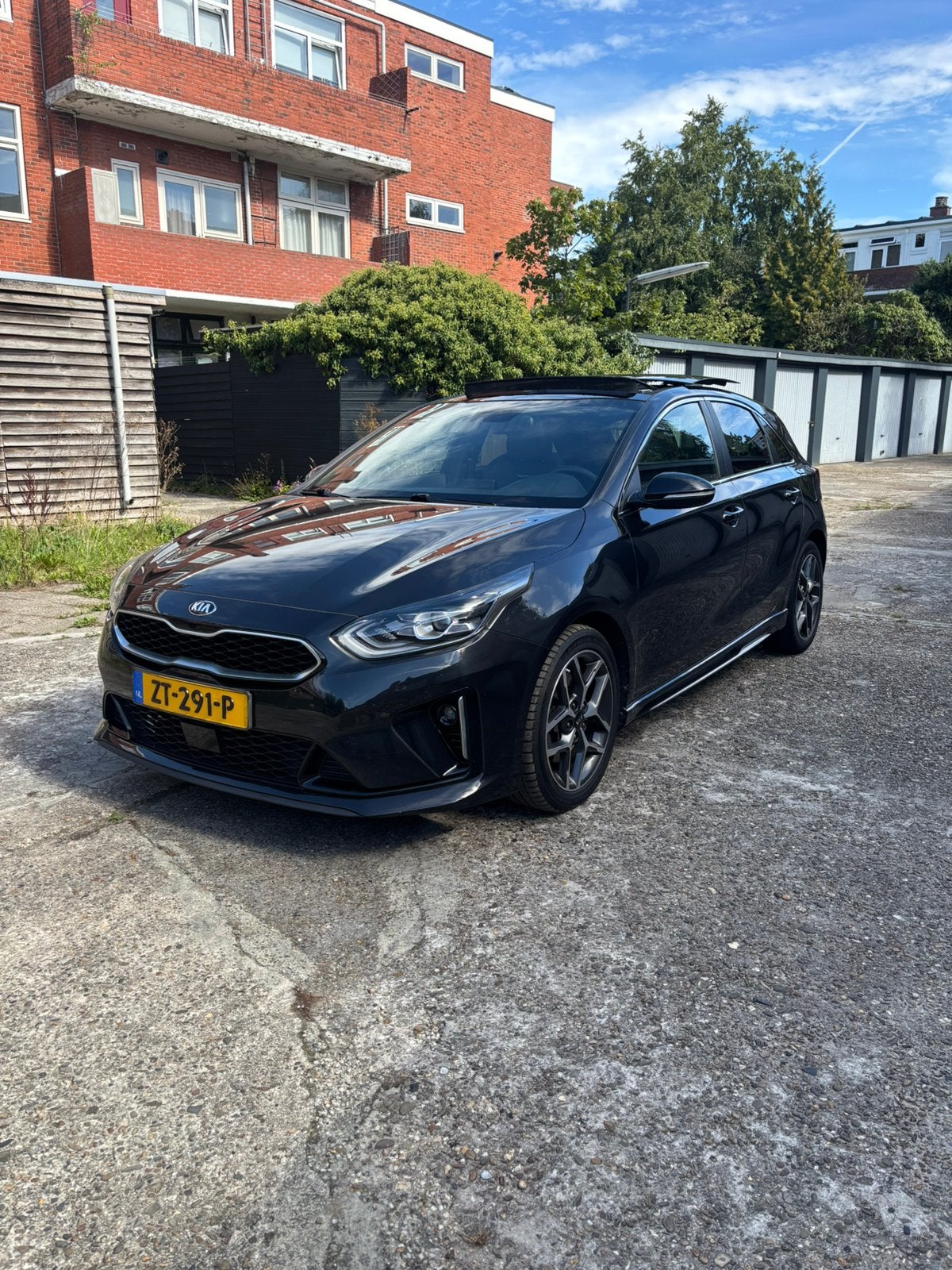Kia Ceed 1.0 T-gdi GT-Line 120pk 2019 Panoramadak Lees tekst, Auto's, Voorwielaandrijving, Euro 5, Zwart, Zwart