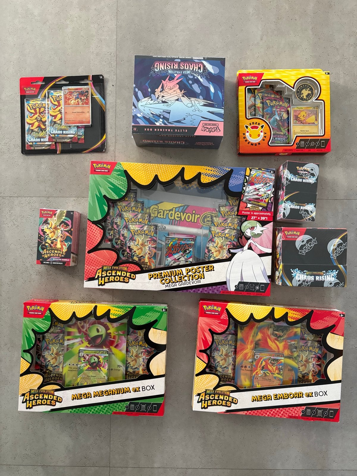 Pokémon Mega Evolution Ascended Heroes en Chaos Rising, Ophalen, Nieuw, Boosterbox, Foil
