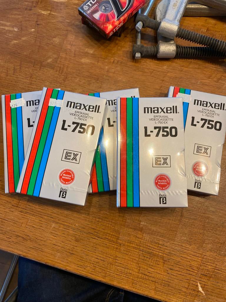 Maxell L-750 EX Epitaxial Videocassette Beta B, Alle leeftijden, Ophalen of Verzenden, Nieuw in verpakking, Overige genres