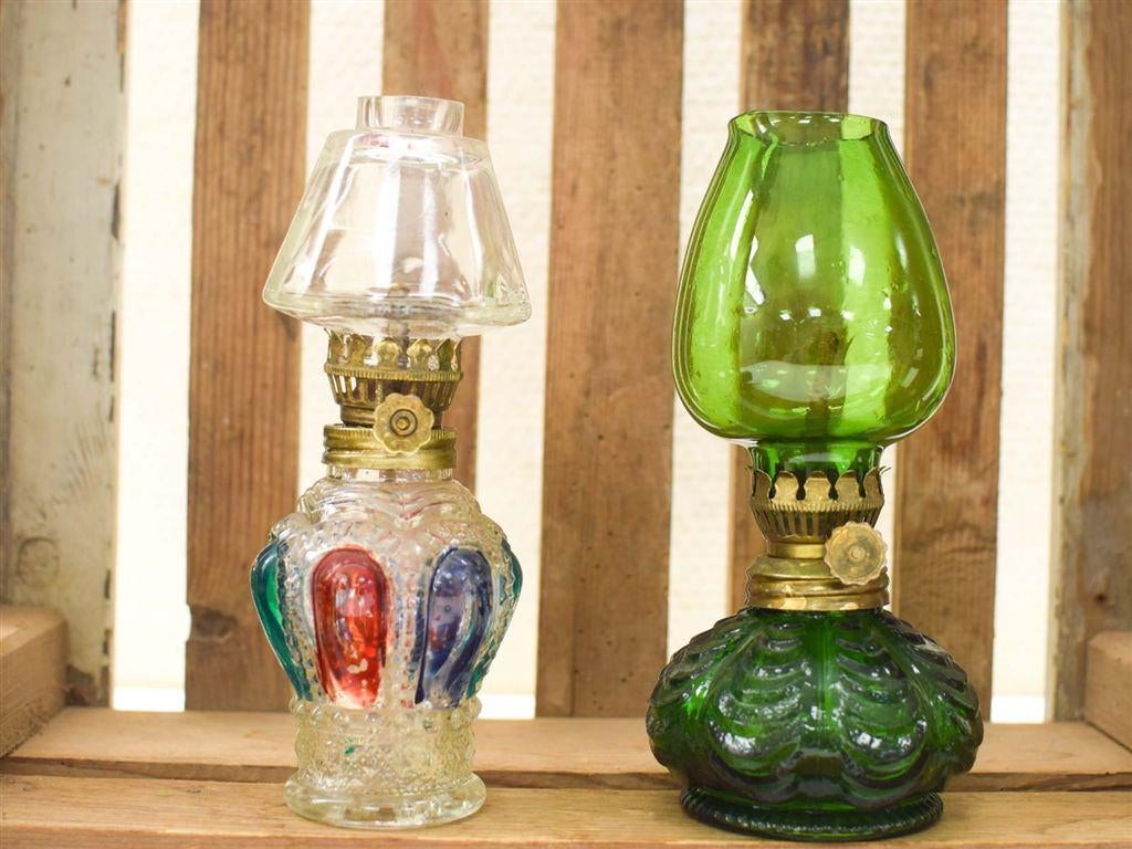 2 stuks Glazen olielampjes 51700