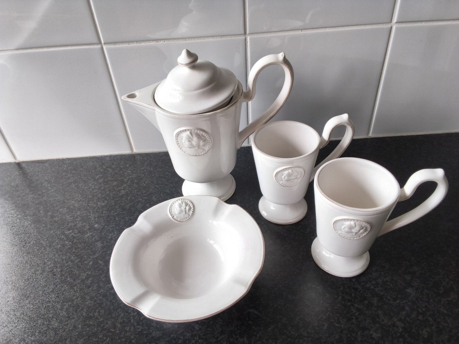 rivierdale theeset " amadeo "  met schaaltje, Ophalen of Verzenden, Overige stijlen, Schaal of Schalen