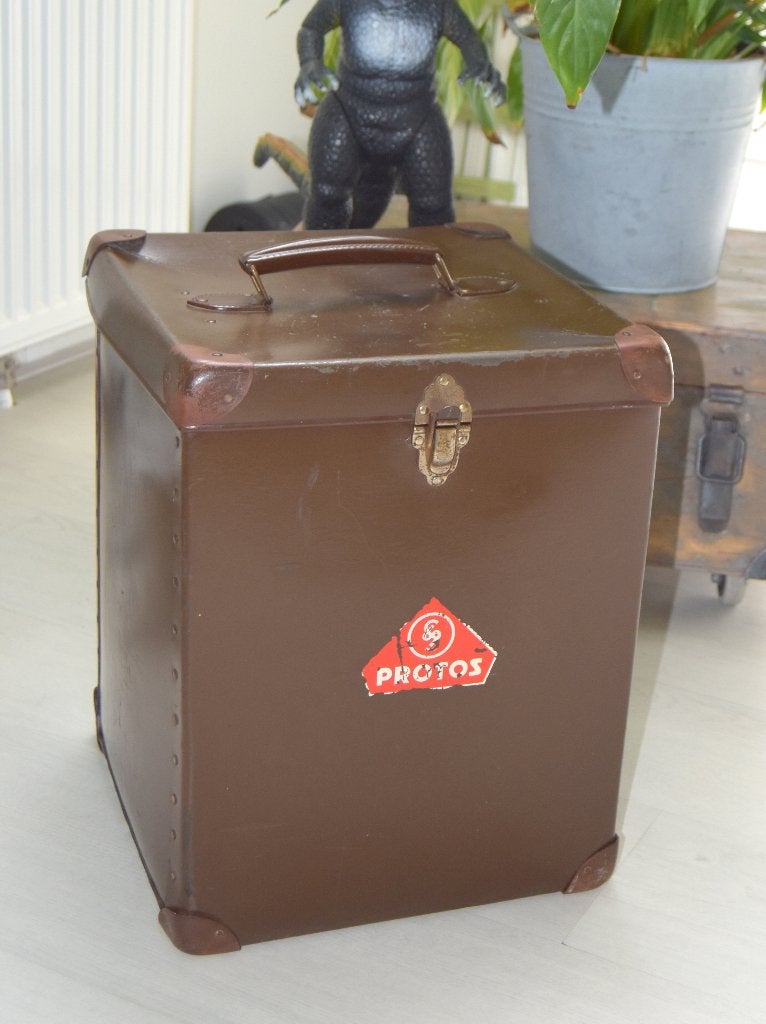 Prachtige bruine koffer (jaren .30/'40) in goede staat, Overige materialen, Gebruikt, Minder dan 50 cm, Ophalen of Verzenden