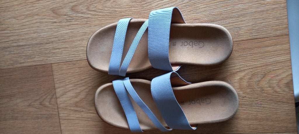 Gabor grijze slippers maat 38., Slippers, Gabor, Ophalen of Verzenden, Zo goed als nieuw