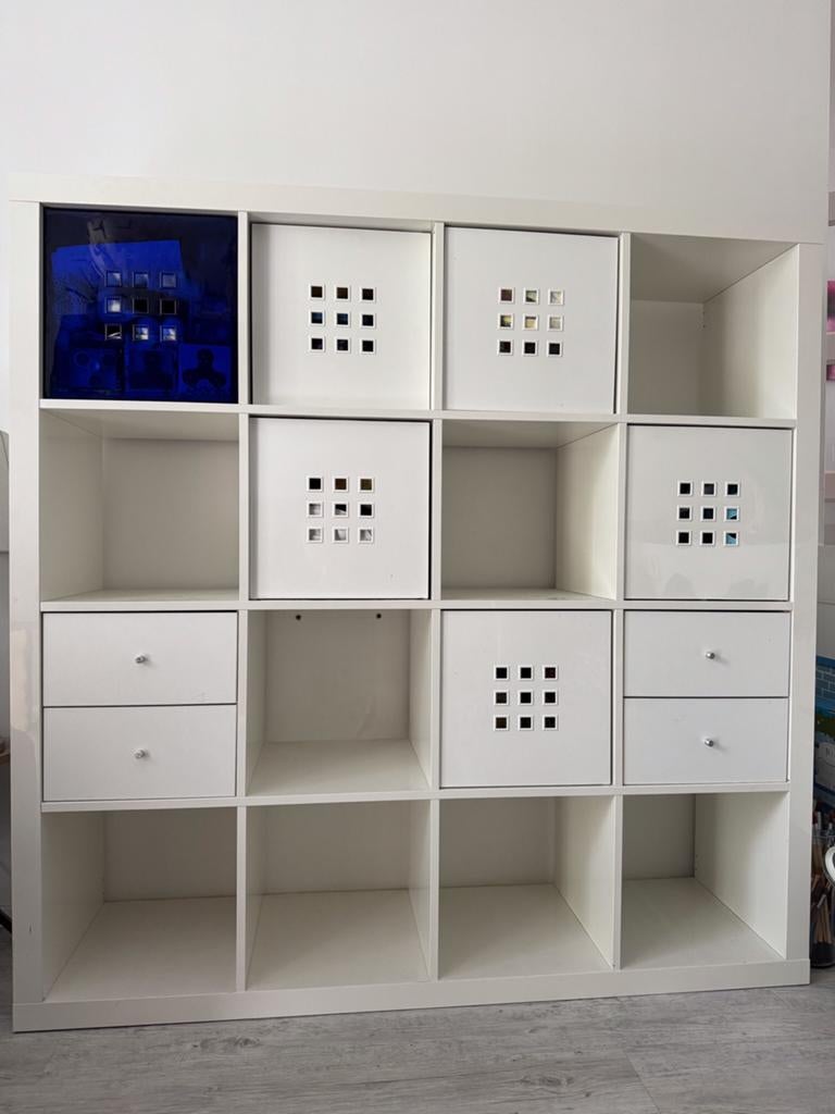 Vakkenkast ikea 16 vakken 150x150x40 cm, Ophalen, Gebruikt, 150 tot 200 cm, 150 tot 200 cm