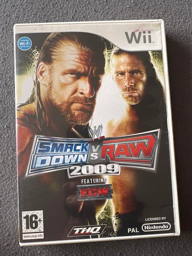 WWE SmackDown vs. Raw 2009 (Wii) - Wrestling Game, Gebruikt, Vechten, 2 spelers, Eén computer