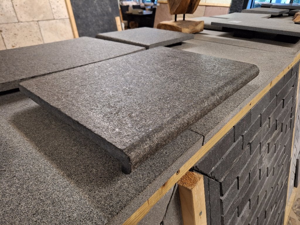randtegel zwembad G684 Basalt 50x35x2/4cm gevlamd geborsteld, Ophalen of Verzenden, Nieuw