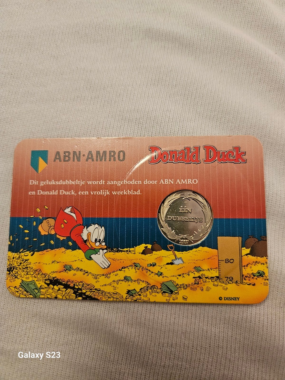 ABN AMRO Donald Duck Geluksdubbeltje 2007, Ophalen of Verzenden, Koningin Beatrix, Overige waardes, Losse munt